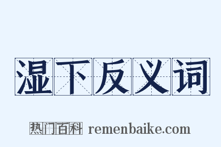 湿下反义词是什么意思的图片